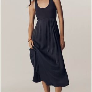 Anthropologie Navy Blue Midi Dress